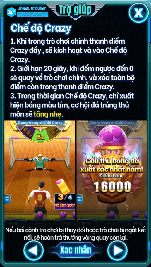 Các yếu tố đặc biệt trong slot KING OF FOOTBALL trên nhà cái 24N